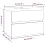 Mueble de baño con lavabo madera contrachapada gris Sonoma de , Tocadores de baño - Ref: Foro24-3152868, Precio: 159,59 €, De...