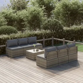 Set de muebles de jardín 7 pzas y cojines ratán sintético gris von , Gartensets - Ref: Foro24-3157483, Preis: 628,55 €, Rabat...