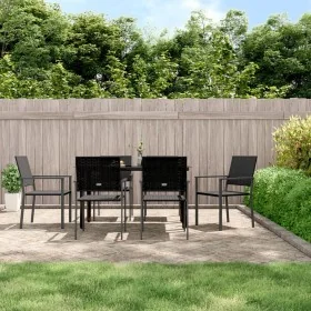 Juego de comedor para jardín 7 piezas ratán sintético y acero von , Gartensets - Ref: Foro24-3187024, Preis: 326,78 €, Rabatt: %