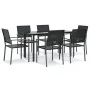 Juego de comedor para jardín 7 piezas ratán sintético y acero von , Gartensets - Ref: Foro24-3187024, Preis: 326,76 €, Rabatt: %