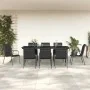 Juego de comedor para jardín 9 piezas acero y textilene negro von , Gartensets - Ref: Foro24-3200709, Preis: 596,28 €, Rabatt: %