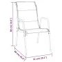 Juego de comedor para jardín 9 piezas acero y textilene negro von , Gartensets - Ref: Foro24-3200709, Preis: 596,28 €, Rabatt: %