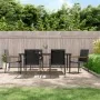 Juego de comedor para jardín 7 piezas acero y textilene negro von , Gartensets - Ref: Foro24-3187039, Preis: 495,34 €, Rabatt: %
