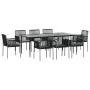 Set comedor jardín 9 pzas y cojines acero ratán sintético negro von , Gartensets - Ref: Foro24-3187072, Preis: 635,76 €, Raba...