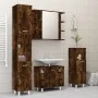 Set de muebles de baño 4 piezas madera contrachapada roble humo by , Bathroom furniture - Ref: Foro24-3187612, Price: 230,44 ...