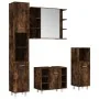 Set de muebles de baño 4 piezas madera contrachapada roble humo by , Bathroom furniture - Ref: Foro24-3187612, Price: 230,44 ...