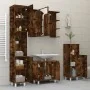 Set de muebles de baño 4 piezas madera contrachapada roble humo by , Bathroom furniture - Ref: Foro24-3187612, Price: 230,44 ...