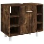 Set de muebles de baño 4 piezas madera contrachapada roble humo by , Bathroom furniture - Ref: Foro24-3187612, Price: 230,44 ...