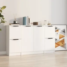 Aparadores 3 piezas madera contrachapada blanco von , Sideboards - Ref: Foro24-3115844, Preis: 153,67 €, Rabatt: %