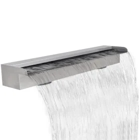 Fuente cascada rectangular piscina acero inoxidable 90 cm by , Fountains and waterfalls - Ref: Foro24-41668, Price: 136,95 €,...