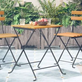 Mesa bistró de terraza madera maciza de acacia 55x54x71 cm von , Gartentische - Ref: Foro24-313158, Preis: 72,18 €, Rabatt: %