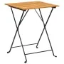 Mesa bistró de terraza madera maciza de acacia 55x54x71 cm by , Garden tables - Ref: Foro24-313158, Price: 72,13 €, Discount: %