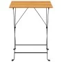 Mesa bistró de terraza madera maciza de acacia 55x54x71 cm by , Garden tables - Ref: Foro24-313158, Price: 72,13 €, Discount: %
