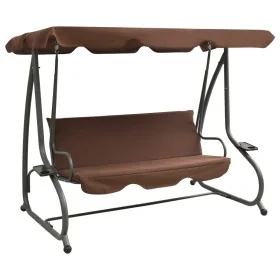 Banco balancín de jardín con dosel color café von , Gartenwippen - Ref: Foro24-313338, Preis: 276,73 €, Rabatt: %
