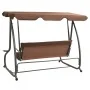 Banco balancín de jardín con dosel color café by , Garden rockers - Ref: Foro24-313338, Price: 276,73 €, Discount: %