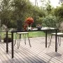 Mesa comedor jardín acero y vidrio templado negro 160x80x74 cm de , Mesas de jardín - Ref: Foro24-319283, Precio: 150,46 €, D...