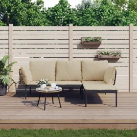 Set muebles de jardín 3 piezas y cojines beige ratán sintético von , Gartensets - Ref: Foro24-364108, Preis: 303,84 €, Rabatt: %