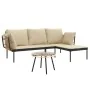 Set muebles de jardín 3 piezas y cojines beige ratán sintético de , Conjuntos de jardín - Ref: Foro24-364108, Precio: 302,29 ...
