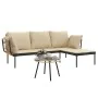 Set muebles de jardín 3 piezas y cojines beige ratán sintético de , Conjuntos de jardín - Ref: Foro24-364108, Precio: 302,29 ...