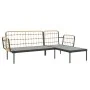 Set muebles de jardín 3 piezas y cojines beige ratán sintético de , Conjuntos de jardín - Ref: Foro24-364108, Precio: 302,29 ...