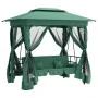 Cenador de jardín banco columpio convertible acero y tela verde by , Garden rockers - Ref: Foro24-363327, Price: 399,35 €, Di...