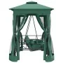 Cenador de jardín banco columpio convertible acero y tela verde by , Garden rockers - Ref: Foro24-363327, Price: 399,35 €, Di...
