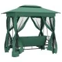 Cenador de jardín banco columpio convertible acero y tela verde by , Garden rockers - Ref: Foro24-363327, Price: 399,35 €, Di...