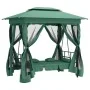 Cenador de jardín banco columpio convertible acero y tela verde by , Garden rockers - Ref: Foro24-363327, Price: 399,35 €, Di...