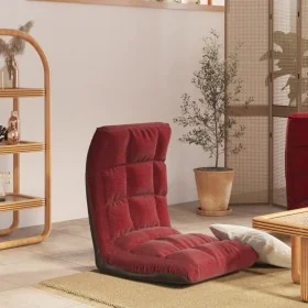 Tumbona de suelo plegable de tela rojo vino tinto by , Floor chairs - Ref: Foro24-336592, Price: 79,17 €, Discount: %