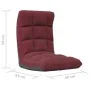 Tumbona de suelo plegable de tela rojo vino tinto von , Bodenstühle - Ref: Foro24-336592, Preis: 79,17 €, Rabatt: %
