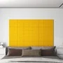 Paneles de pared 12 uds terciopelo amarillo 60x30 cm 2,16 m² de , Recubrimiento de paredes - Ref: Foro24-344090, Precio: 59,2...