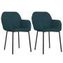 Sillas de comedor 2 unidades terciopelo azul by , dining chairs - Ref: Foro24-344700, Price: 113,41 €, Discount: %