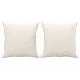 Cojines decorativos 2 uds cuero sintético crema 40x40 cm de , Cojines - Ref: Foro24-349480, Precio: 26,10 €, Descuento: %