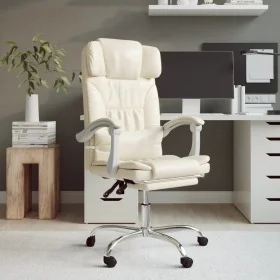 Silla de oficina reclinable masaje cuero sintético color crema von , Bürostühle - Ref: Foro24-349746, Preis: 140,48 €, Rabatt: %