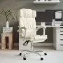 Silla de oficina reclinable masaje cuero sintético color crema by , Office chairs - Ref: Foro24-349746, Price: 134,83 €, Disc...