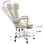 Silla de oficina reclinable masaje cuero sintético color crema by , Office chairs - Ref: Foro24-349746, Price: 134,83 €, Disc...
