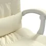Silla de oficina reclinable masaje cuero sintético color crema by , Office chairs - Ref: Foro24-349746, Price: 134,83 €, Disc...