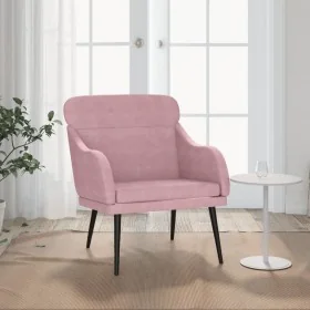 Sillón de terciopelo rosa 63x76x80 cm by , Armchairs - Ref: Foro24-351439, Price: 98,48 €, Discount: %