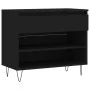 Mueble zapatero madera contrachapada negro 70x36x60 cm by , Shoe racks and shoe organizers - Ref: Foro24-831437, Price: 53,87...