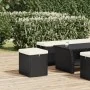 Otomana con cojín negro 40x30x40 cm ratán sintético de , Otomanas - Ref: Foro24-319392, Precio: 50,53 €, Descuento: %