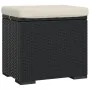 Otomana con cojín negro 40x30x40 cm ratán sintético de , Otomanas - Ref: Foro24-319392, Precio: 50,53 €, Descuento: %