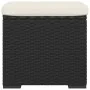 Otomana con cojín negro 40x30x40 cm ratán sintético de , Otomanas - Ref: Foro24-319392, Precio: 50,53 €, Descuento: %