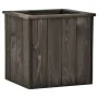 Arriate de madera maciza de pino gris oscuro 38x41x40 cm de , Maceteros y jardineras - Ref: Foro24-315416, Precio: 51,32 €, D...