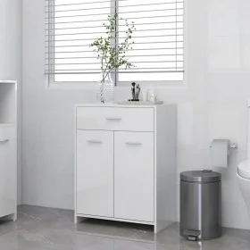 Armario de baño madera contrachapada blanco brillo 60x33x80 cm von , Badezimmermöbel - Ref: Foro24-805030, Preis: 90,52 €, Ra...