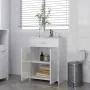 Armario de baño madera contrachapada blanco brillo 60x33x80 cm de , Muebles de baño - Ref: Foro24-805030, Precio: 86,74 €, De...