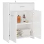 Armario de baño madera contrachapada blanco brillo 60x33x80 cm de , Muebles de baño - Ref: Foro24-805030, Precio: 86,74 €, De...