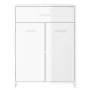 Armario de baño madera contrachapada blanco brillo 60x33x80 cm de , Muebles de baño - Ref: Foro24-805030, Precio: 86,74 €, De...