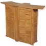 Mesa de bar plegable de madera teca maciza 155x53x105 cm by , Garden tables - Ref: Foro24-43804, Price: 422,52 €, Discount: %