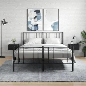 Mesitas de noche de pared 2 uds negro 35x35x20 cm von , Schließfächer und Lagerschränke - Ref: Foro24-829839, Preis: 58,23 €,...