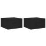 Mesitas de noche de pared 2 uds negro 35x35x20 cm by , Lockers and storage cabinets - Ref: Foro24-829839, Price: 58,18 €, Dis...